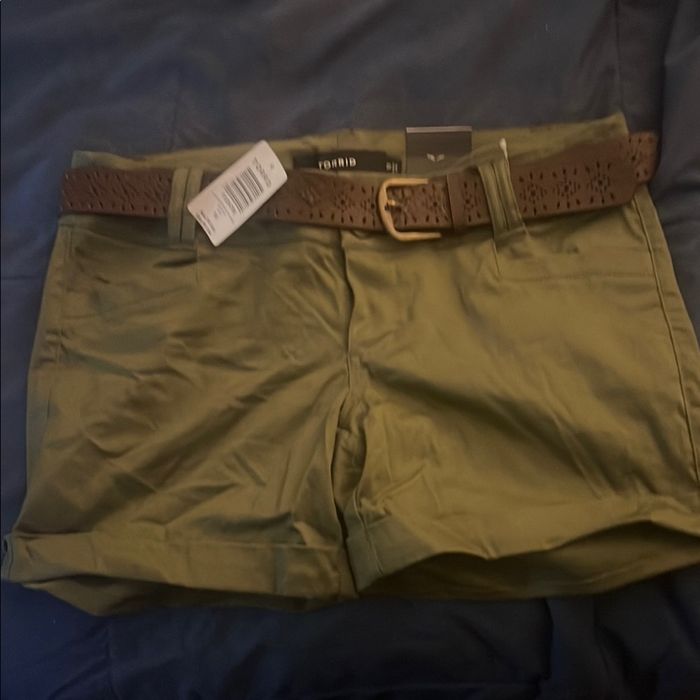 Torrid Green and Brown Cargo Shorts